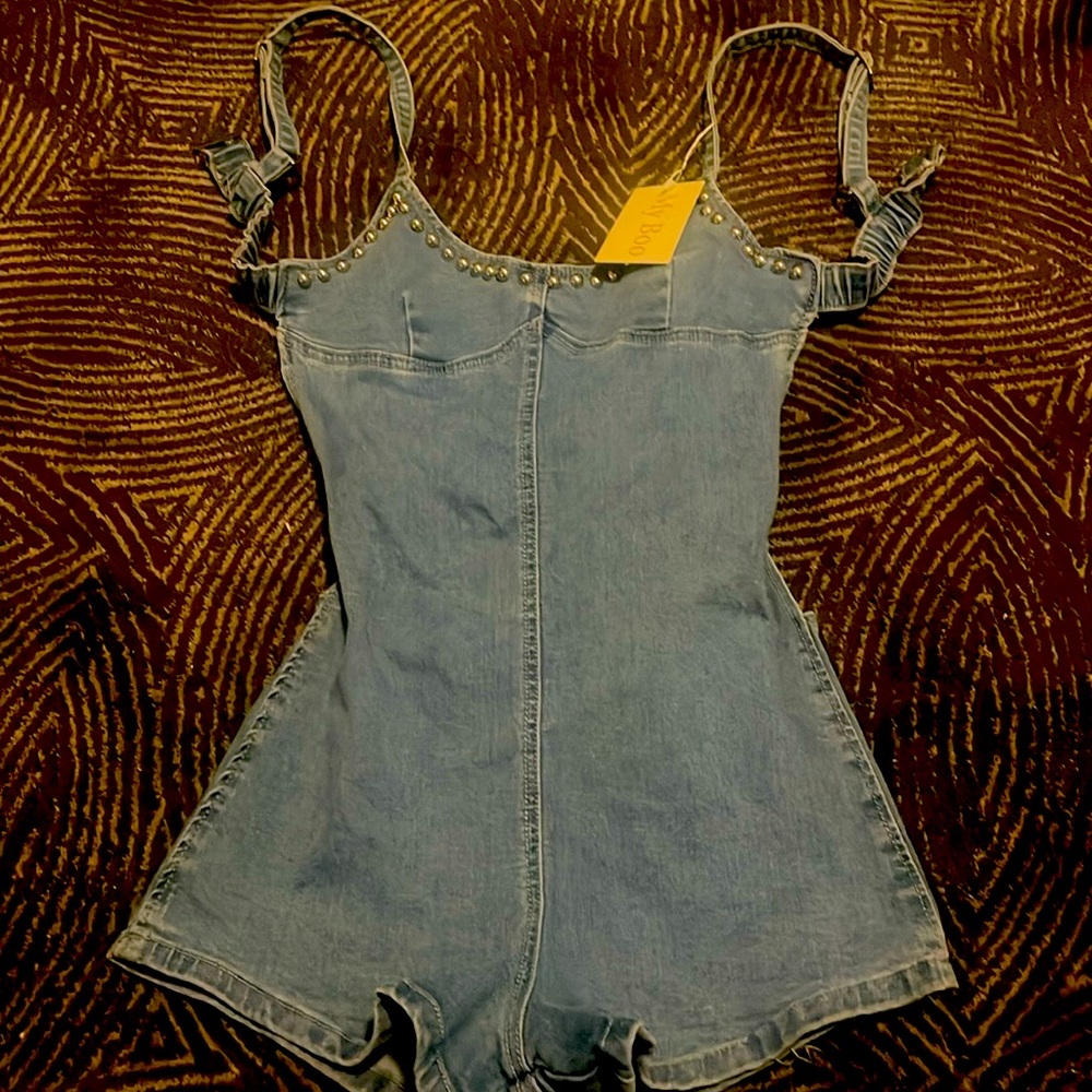 My Boo Denim Stretch Romper